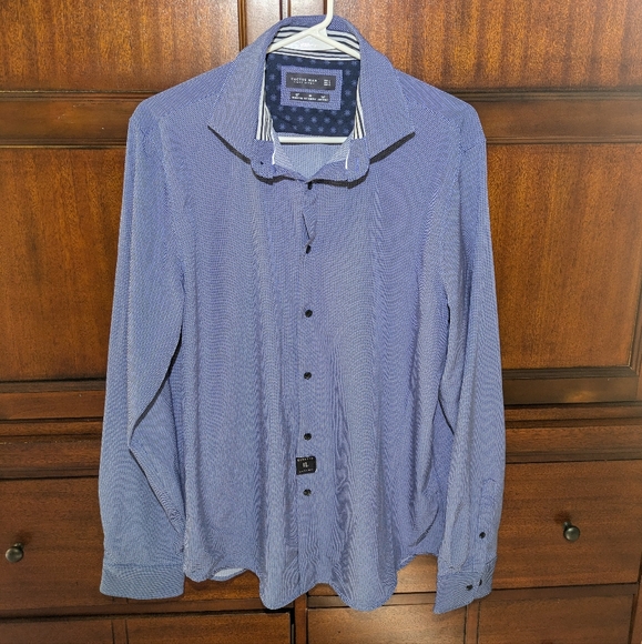 Cactus Man by Ricky Singh Shirt / Blue Button Down Top - Picture 5 of 11